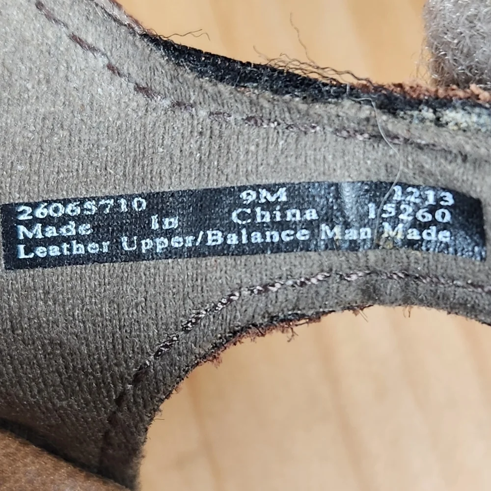 Clarks Sandals Women’s 9 Brown Leather Open Toe Wedge Floral Bendables Shoes - Picture 7 of 12